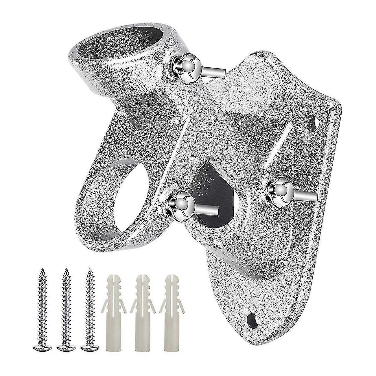 flag pole holder compatible with house aluminum flag pole mount,silver