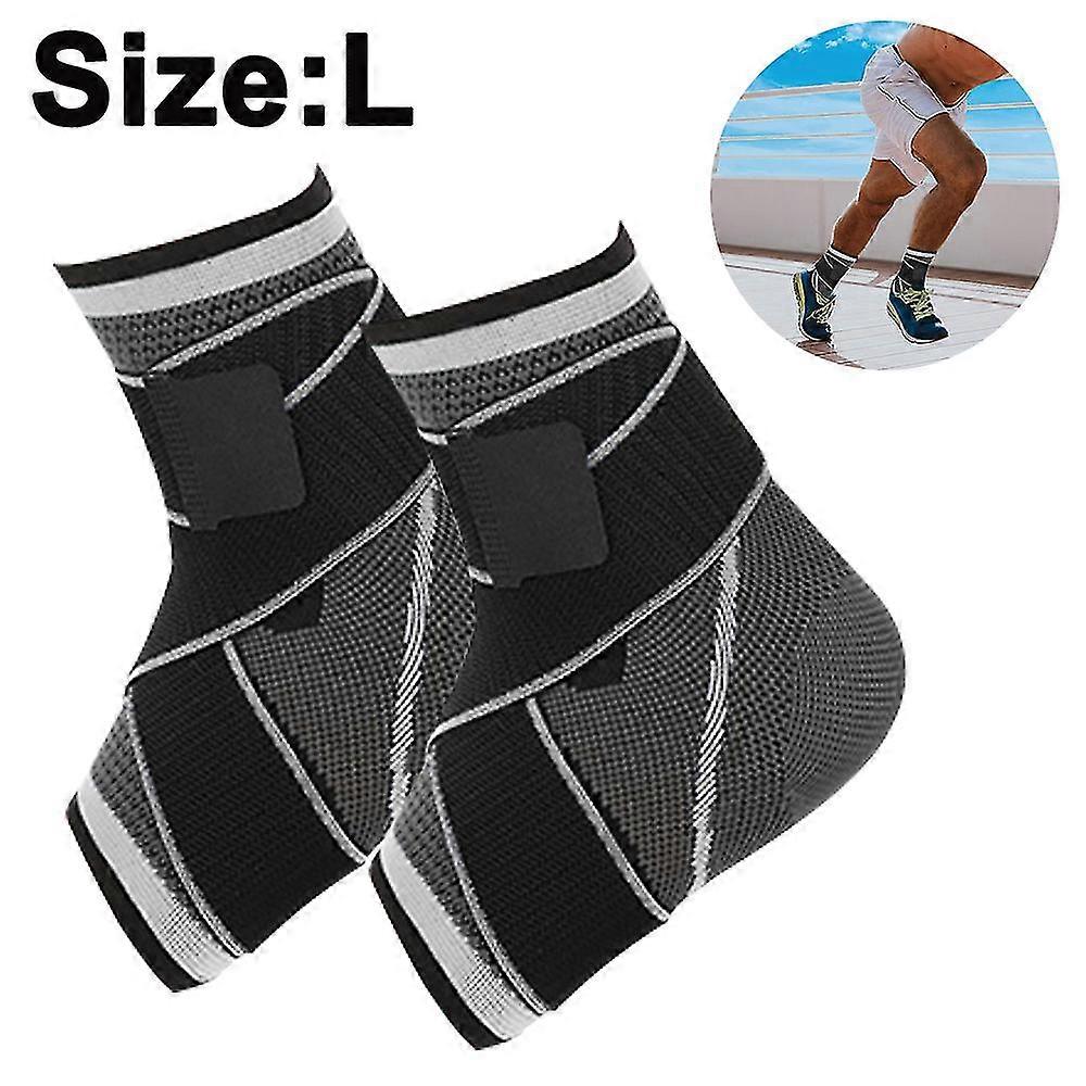1 pcs sports ankle support, adjustable brace,breathable compression,l