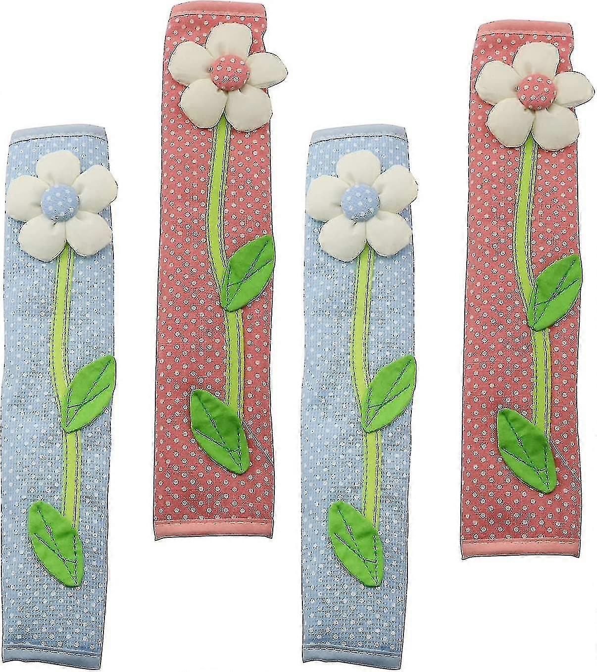 4 Stück Stoffgriffabdeckung, Türknaufabdeckung, staubdichte Kühlschrankgriffhandschuhe, Kühlschranktürgriffabdeckung, 28 cm x 15 cm