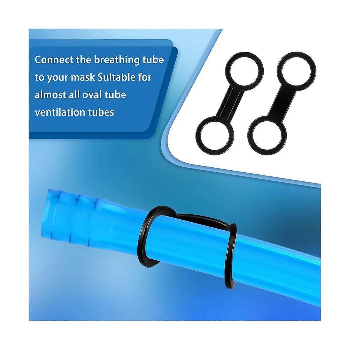 Clip Per Boccaglio Da Snorkeling E Subacquea - 12 Pezzi: 8 Fascette In Silicone E 4 Fermagli In Plastica Nera, Supporto Universale