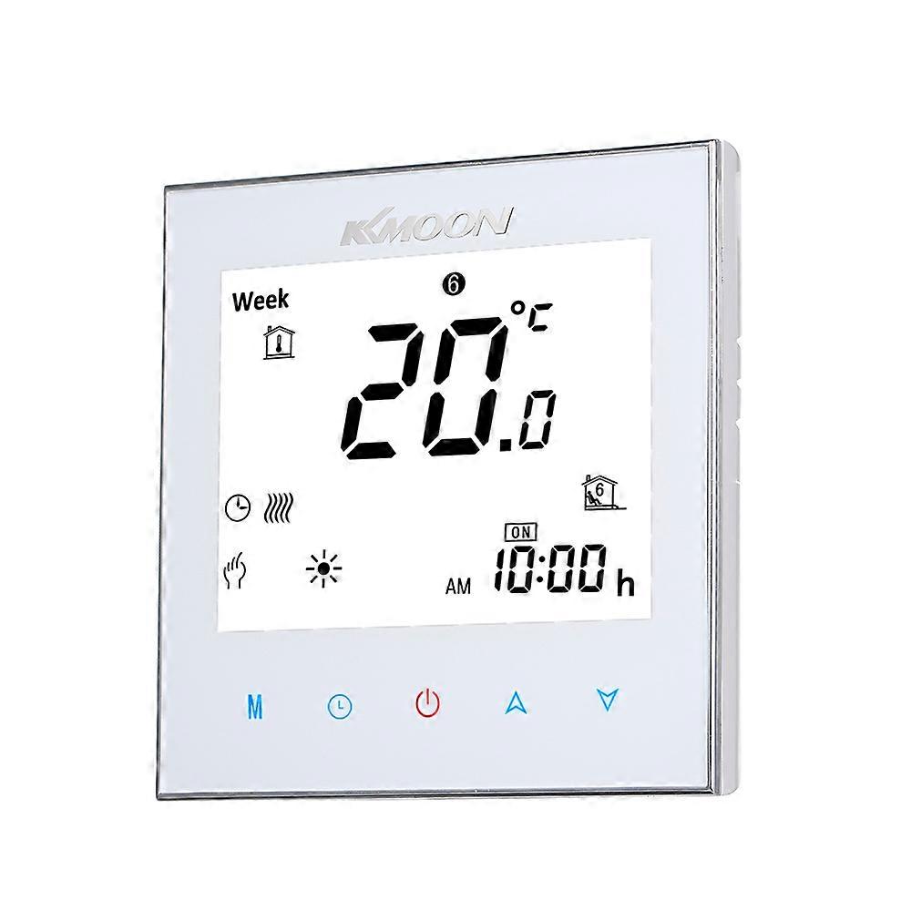KKmoon Digital Underfloor Heating Thermostat for Electric Heating System Floor & Air Sensor Energy Saving AC 95-240V 16A Touchscreen LCD Display Room 