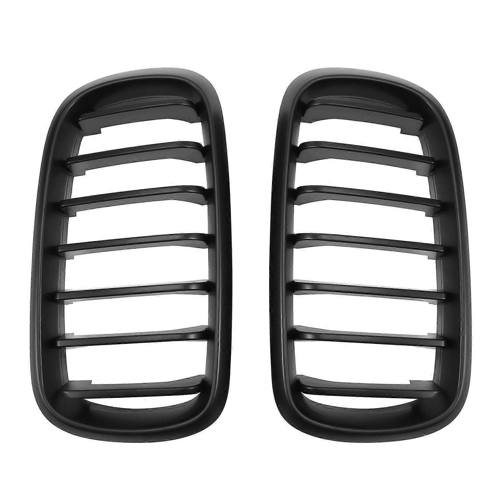 1 Pair Car Front Bumper Kidney Grilles Middle Net Grille For X5 F15 F16 X6 F85 F86 X5M X6M 2014-201