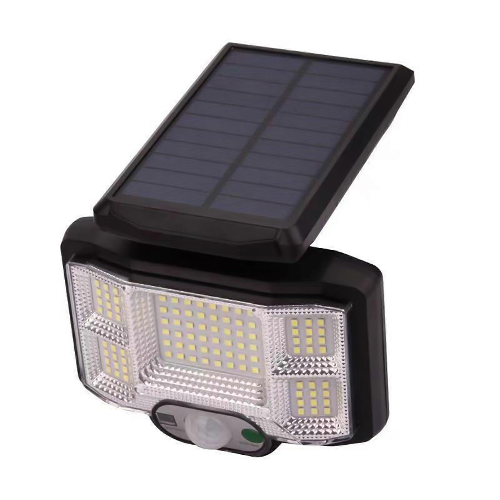 Solar-Außenleuchten, Bewegungssensor-Solarbetriebene Lichter IP65 wasserdicht, 3 Modi, mit Fernbedienung, Wandsicherheitsleuchten für Zaunhof-Gartenterrasse