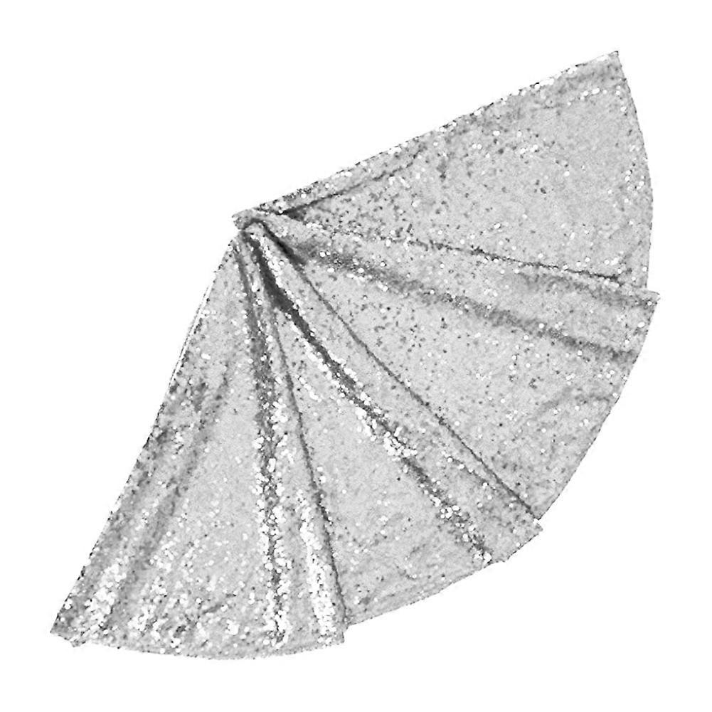 Christmas Small Tree Skirt, 36 Inch Sequin Tree Skirt for Tree Sparkle Xmas Tree Mat for Christmas