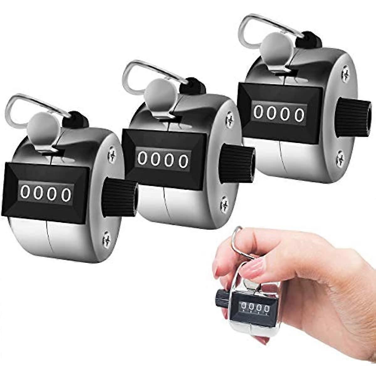 Hand Tally Counters Mechanical Palm Click Counter Count Clicker for Sport Coach Casino Clearly and Accurately(3pcs)