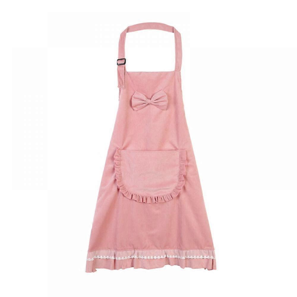 2 Layers Cotton Kitchen Apron with Adjustable Neck Strap and Large Pocket, Personalized Apron for Grilling