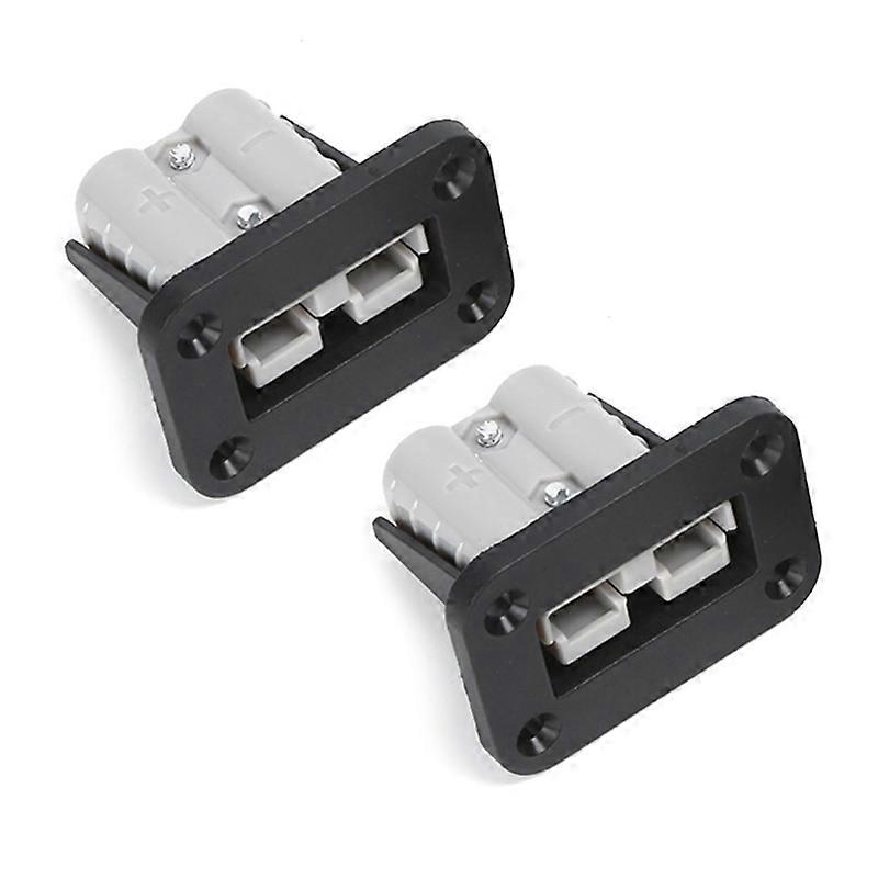 2Pieces 50A Battery Mounting Bracket Panel Cover Connector Plug Flush Mount