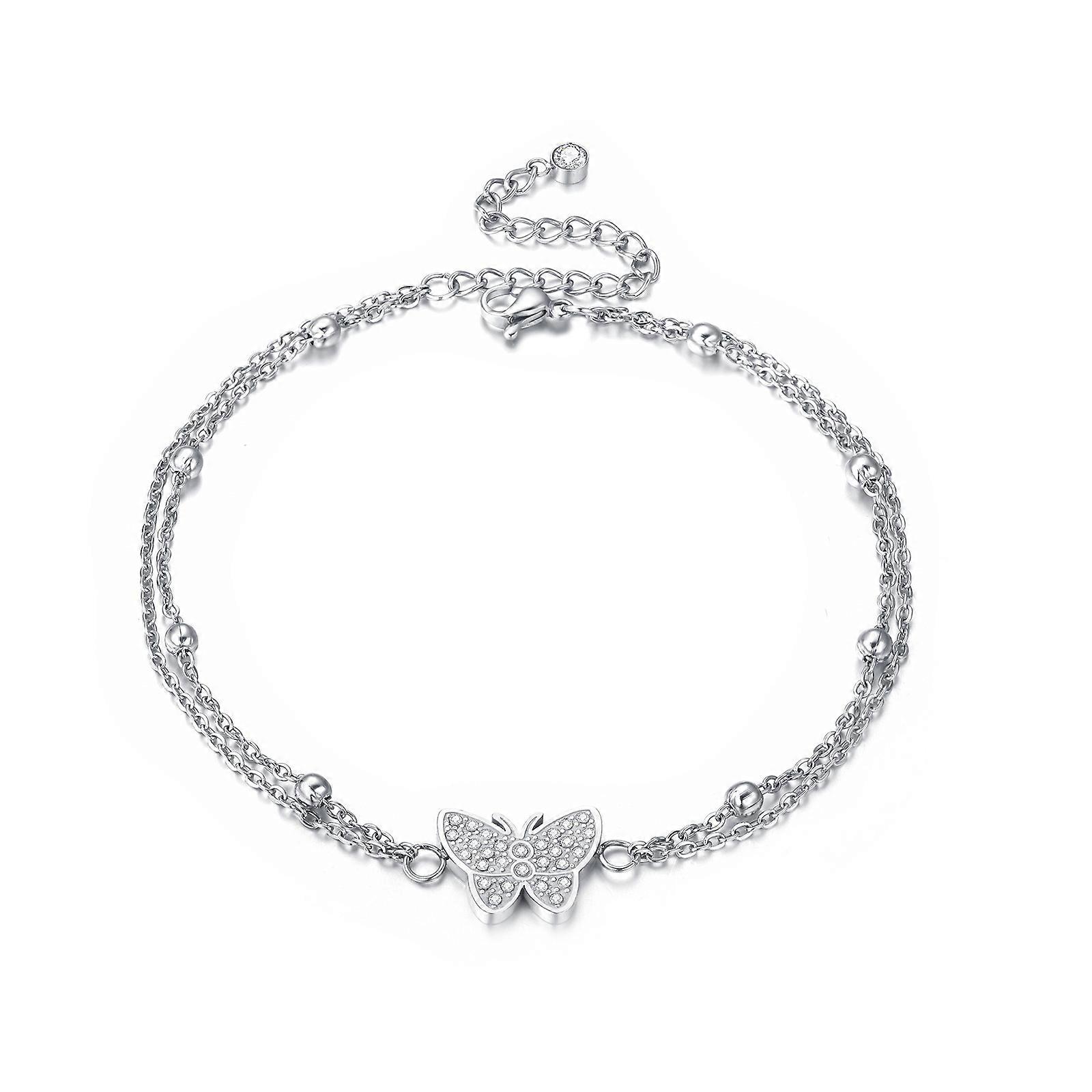Butterfly Silver anklets for Women