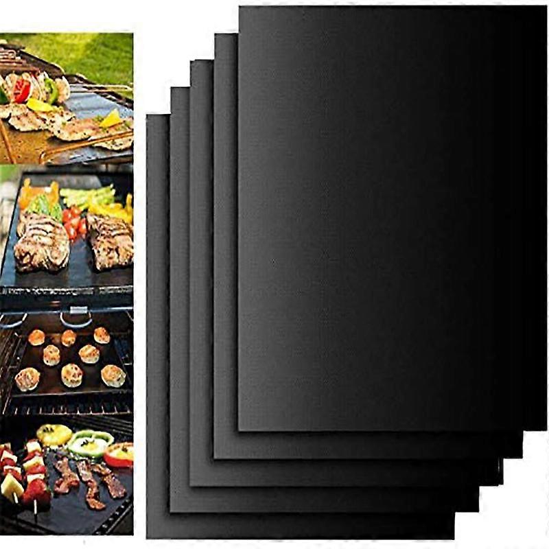 5-Pack Grill and Baking Mat Baking Mats, Black