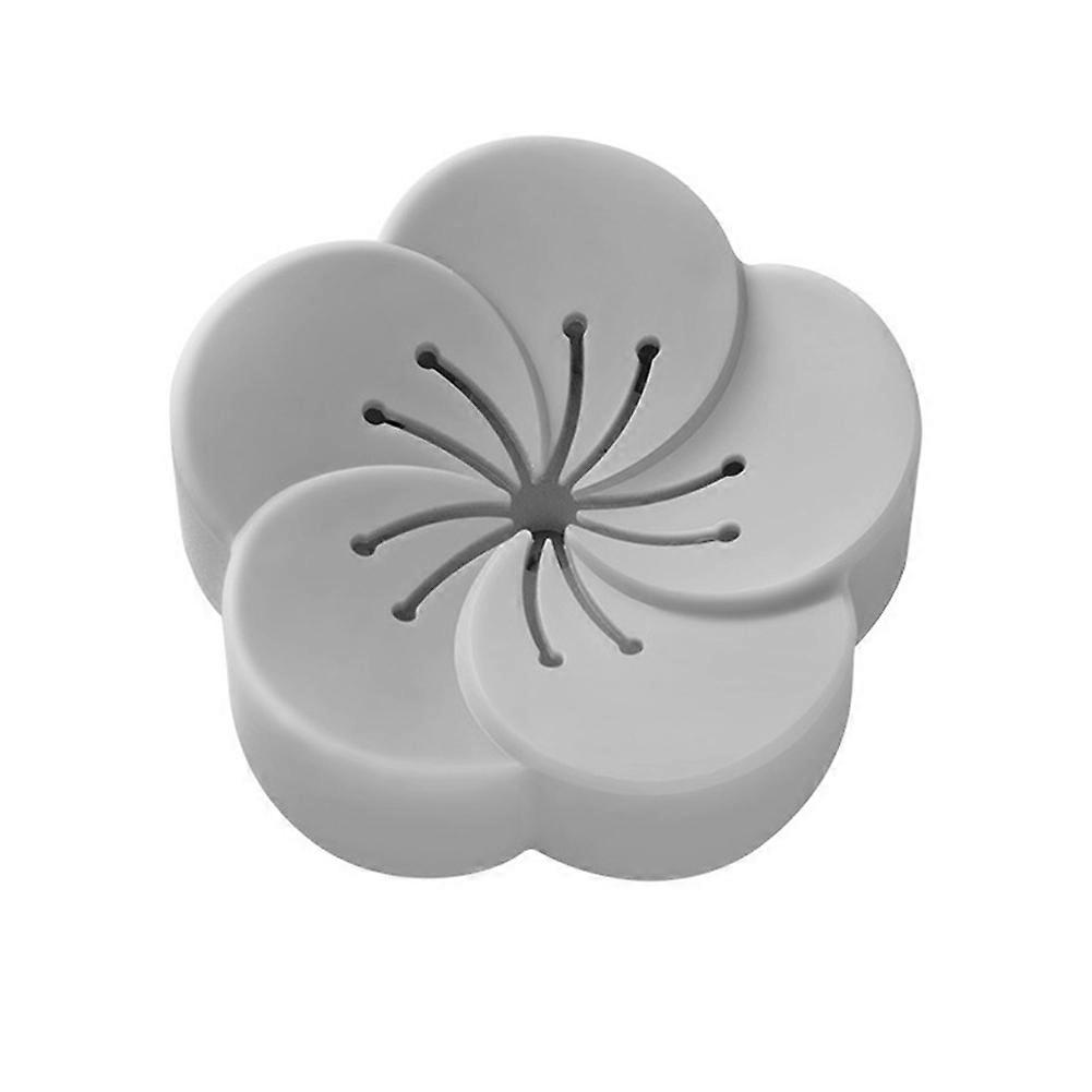 Portable Car Air Freshener Paste with Petal Type Aromatherapy Box (Gray)