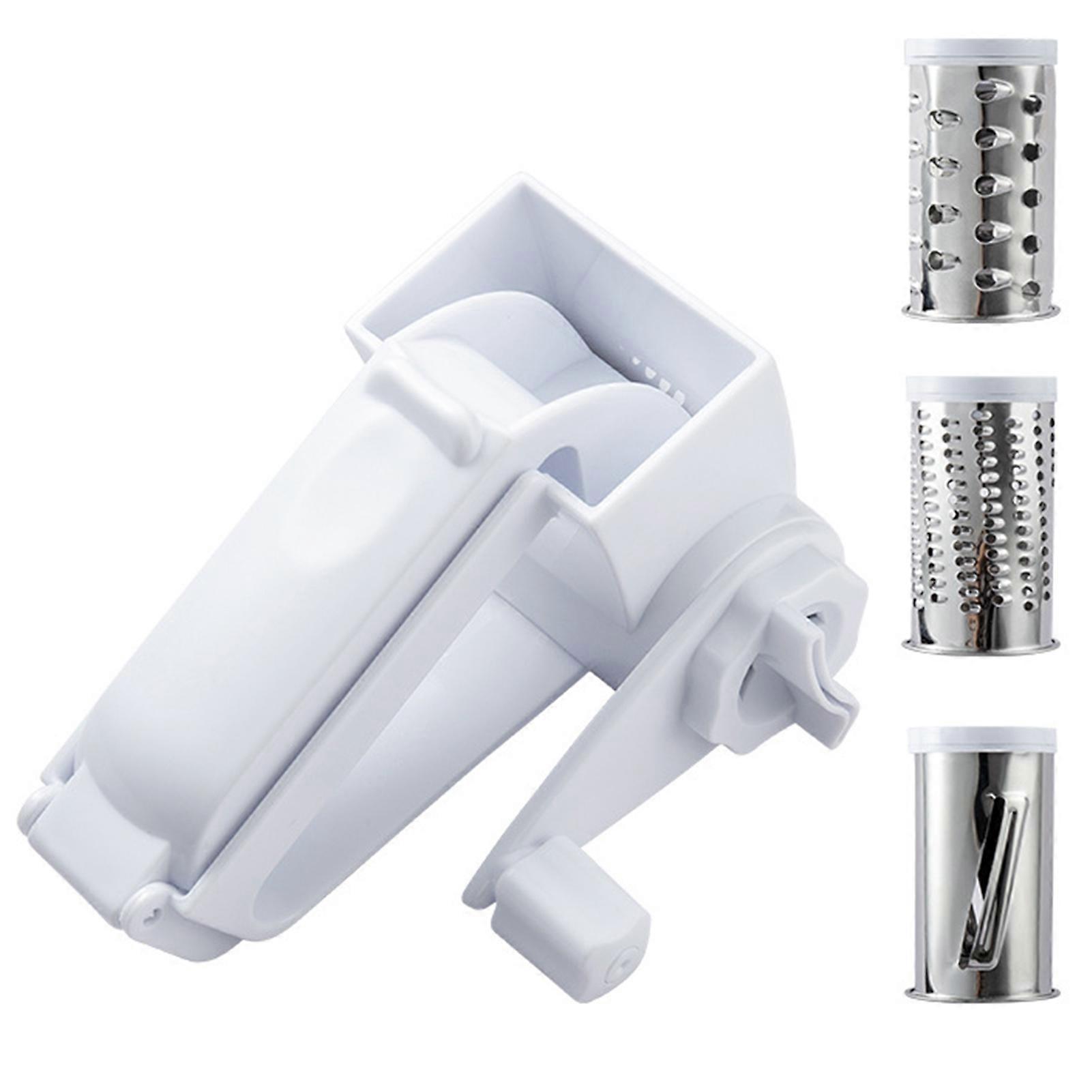 Cheese Grater with Rotary Handle 3 Stainless Steel Drums Multifunctional Chocolate Nuts Olive Grater Shredder Slicer Kitchen Tools KAESI