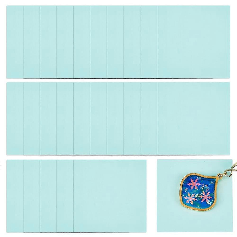 40pcs Resin Tapes 2.7x2.2inch UV Seamless Sticky Paper Tape Rectangle Traceless Adhesive Tape Green Epoxy Resin Tape for Metal Frame Open Bezel Settin