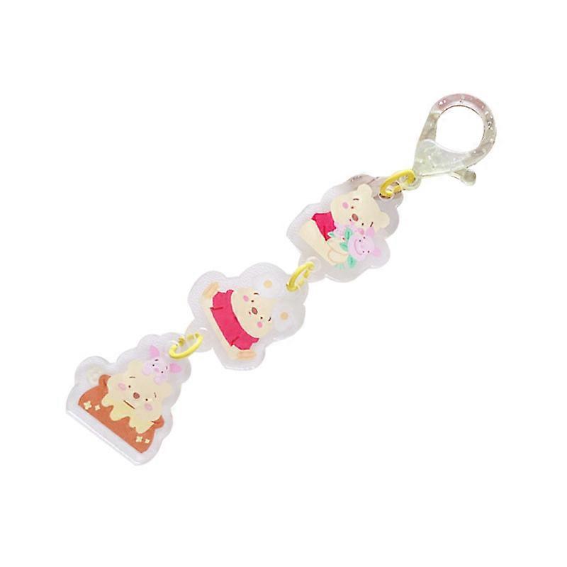 Cute Bag Pendant Lovely Pattern Vivid Bright Portable Anime Key Pendant with Snap Hook for Decoration Type 3 (02)