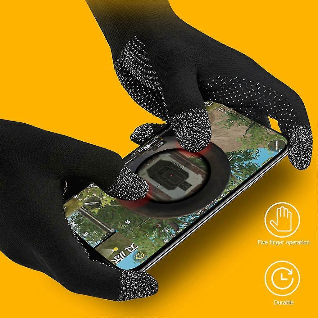 2pcs Hand Cover Game Controller For Pubg Sweat Proof Non-scratch Sensitive Touch Screen Gaming Finger Thumb Sleeve Gloves