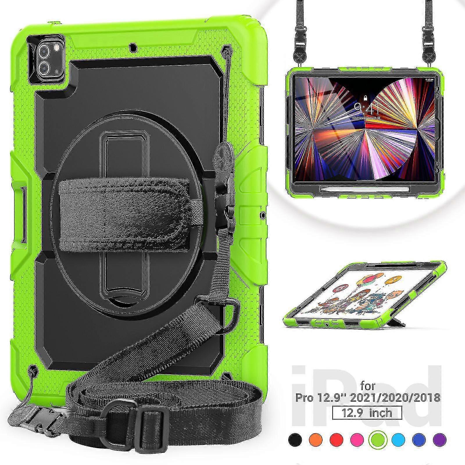 3 Level Protective Case For Ipad Pro 12.9'' 2021 5th Generation,multi-function Bracket Tablet Cover