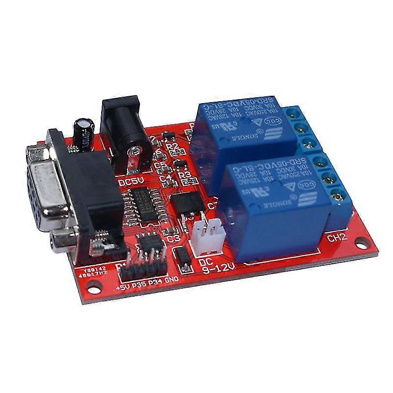 -104A Serial Port Control 2 Relay Modules, Delay Relay, Single-Chip Controller, Finished Board