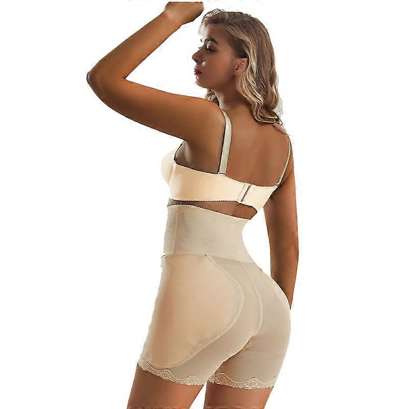 Padded Butt Lifter Panties High-Waisted Shapewear for Women Tummy Control Hip Enhancer Removable 2 Pads