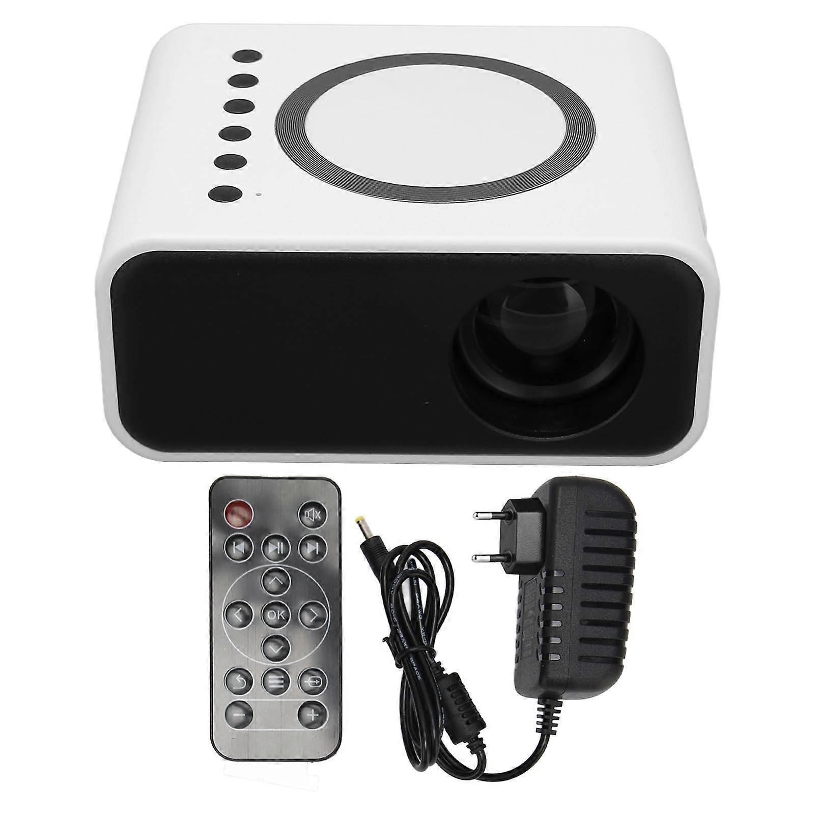 Mini przenośny projektor Full High Definition 1080P LED projektor kina domowego projektor filmowy dla systemu iOS dla Androida Laptop biały wtyczka EU