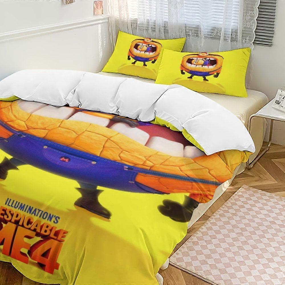 bedding set SX511 Despicable Me Despicable Me 3-Piece Bedding Set Warm And Comfortable Soft Duvet Cover Bed Set Multiple sizes to choose from AC511