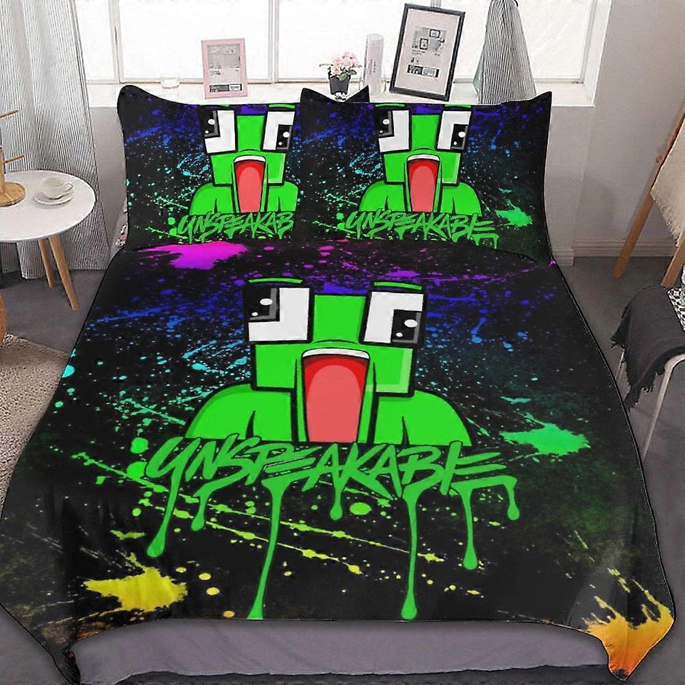 Bedding set HF374 Anime Unspeakable Bedding Set, Ultra Soft Bedding Set Bedding Multiple sizes to choose from with 1 Duvet Cover + 2 Unspeakable Pillo