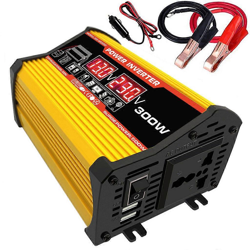 DC12V-AC220 vehicle inverter converter 300W dual USB voltage
