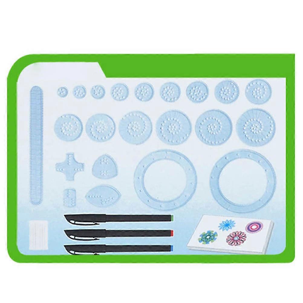 21 Pcs Children Drawing Template Ruler Stationery Drawing Picture Ruler Set Toy Curve Ruler