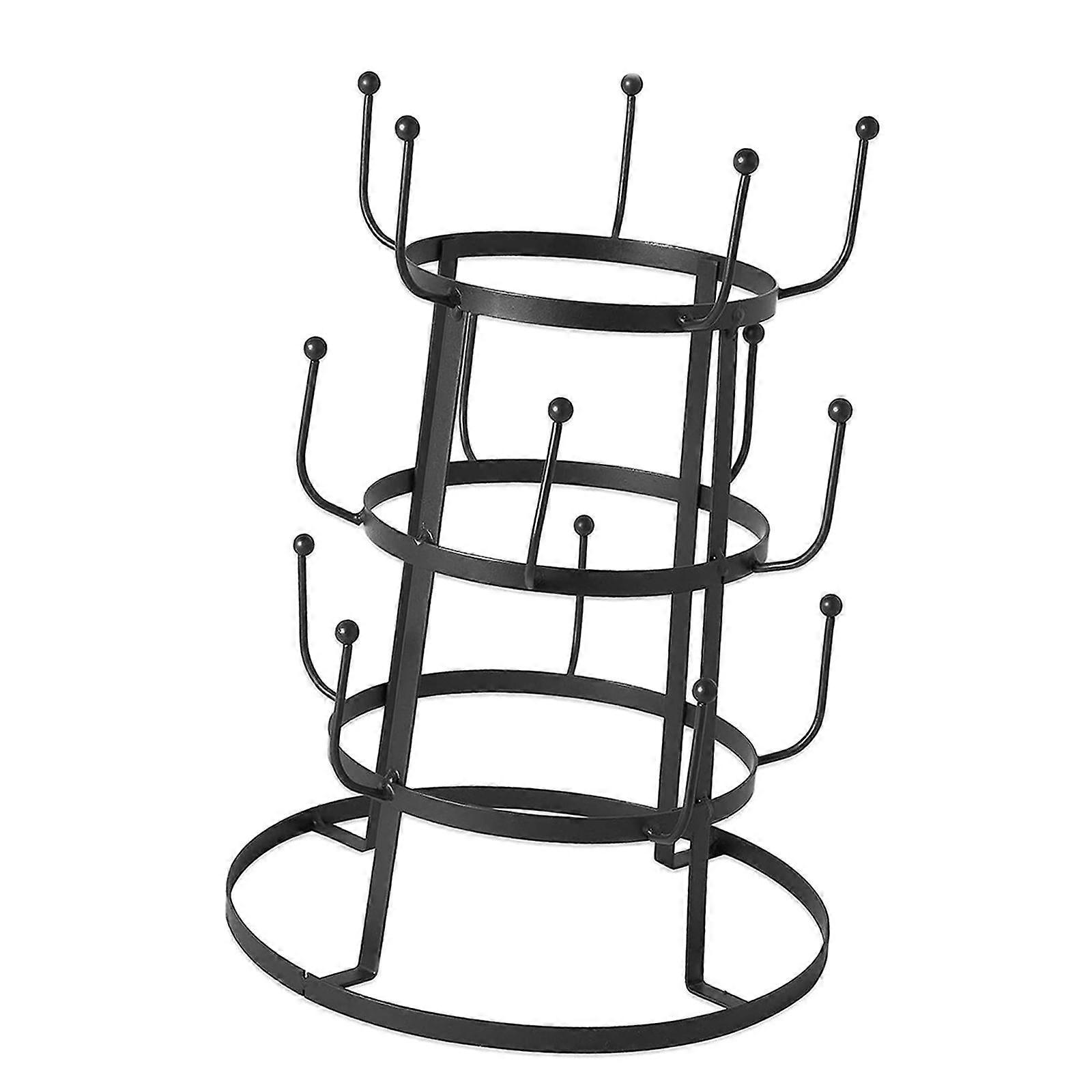 Mug Drying Rack Round Base Mug Organizer for Home Kitchen Restaurant Desktop