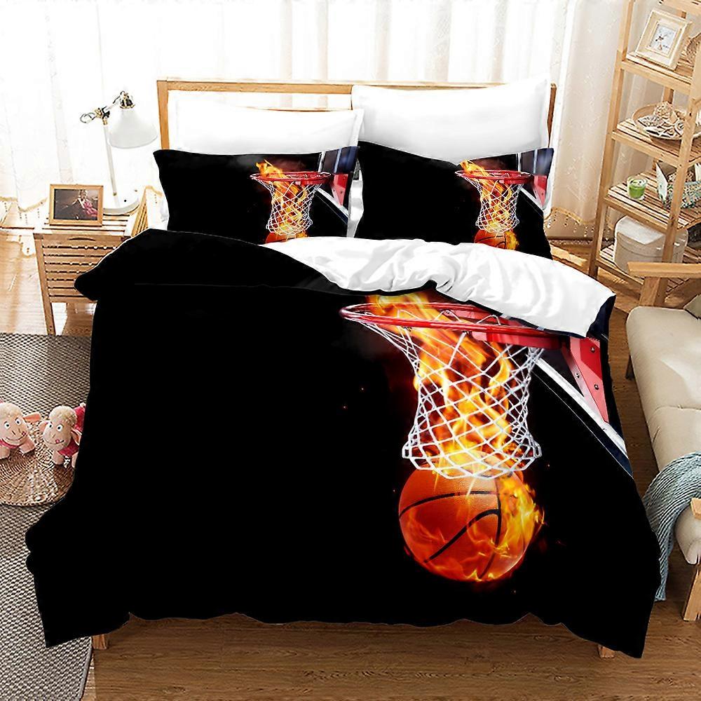Dunk down duvet cover two-piece set 3D printed ultra-fine fiber bed sheet bedding three piece set