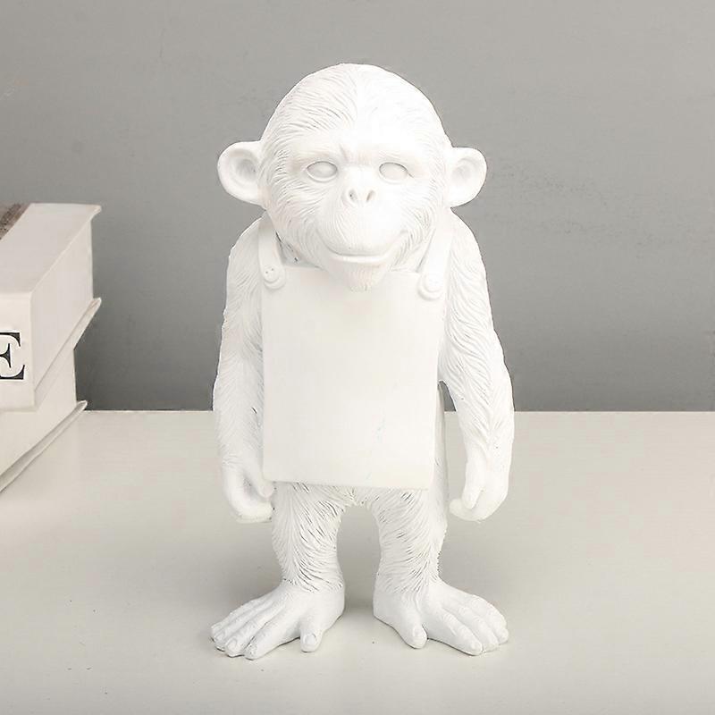 Sculpture Banksy En Résine Blanche - Déco Salon, Bureau Ou Étagère - Style Street Art