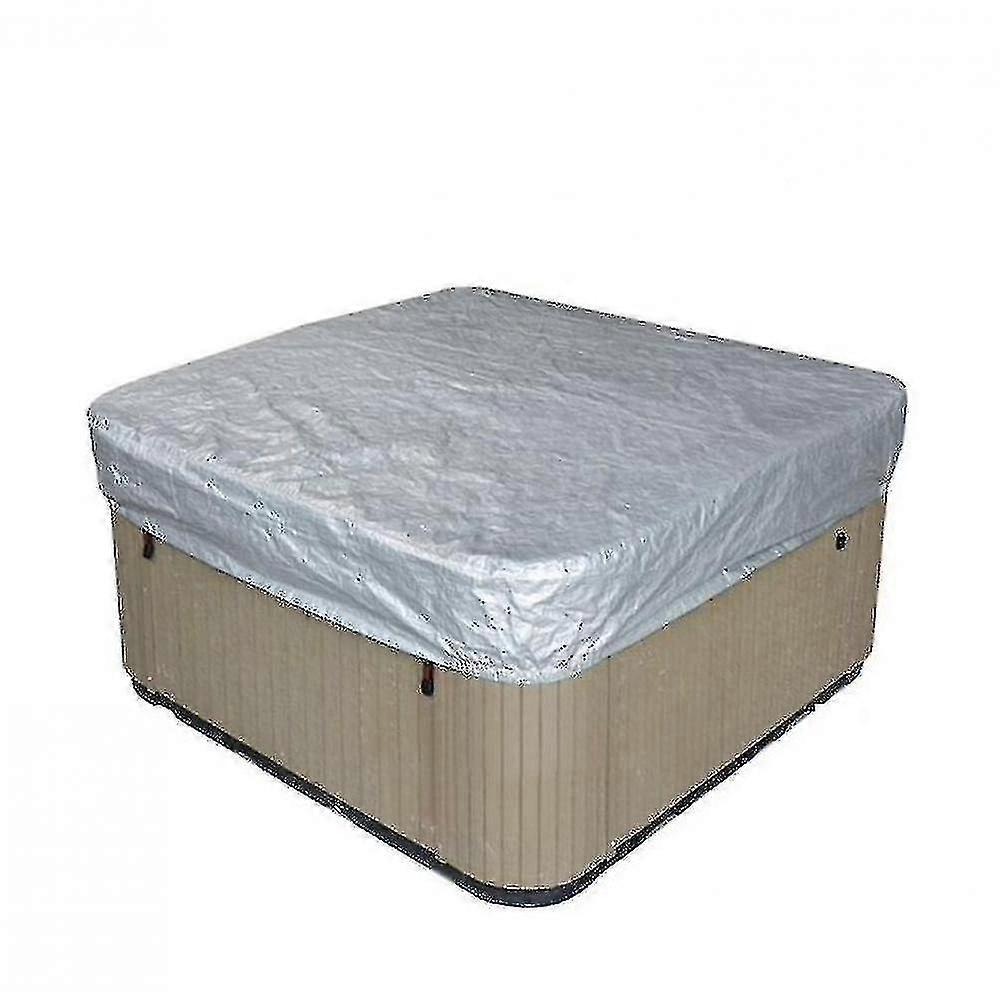 Housse de spa carrée en polyester imperméable pour spa d'extérieur
