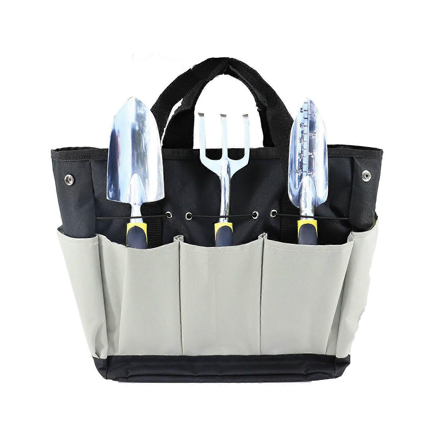 Gardening Tote Bag, Garden Tool Storage Bag and Home Organizer with Pockets, Wear-Resistant and Reusable - Gray