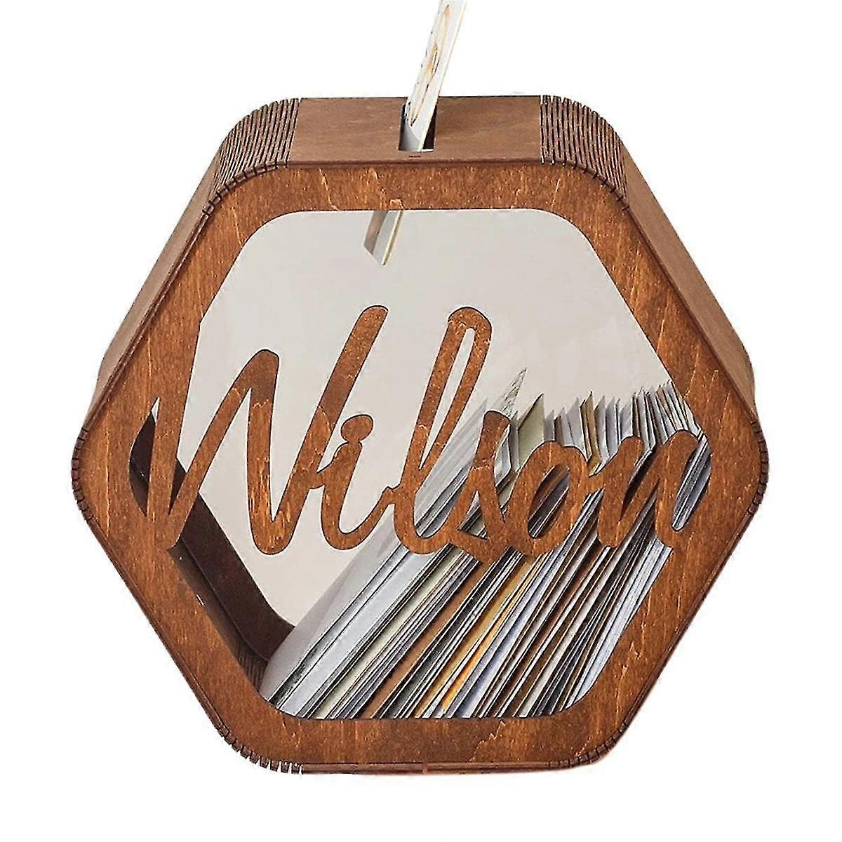 Custom Card Box For Wedding With Name, Wedding Keepsake Box, Personalized Memory Card Box For Party