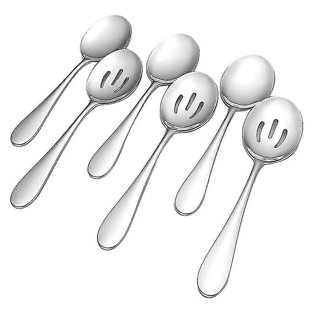 Large Serving Spoons Set Of 6 Compatible With Cooking Includes 3 Serving Spoons