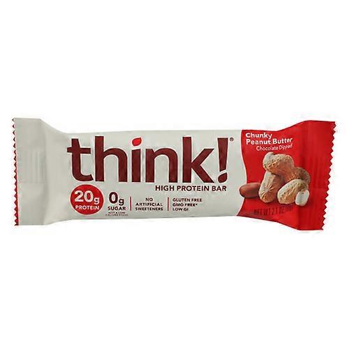 想!Think Thin Chunky 花生酱棒,2.1 盎司(10 箱)