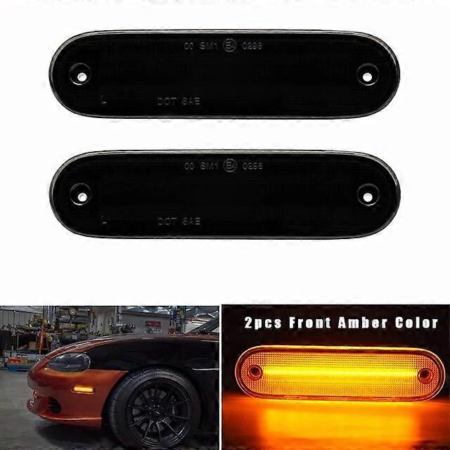 Full LED Car Front Side Marker Lights Amber for Mazda Miata MX-5 1990-2005