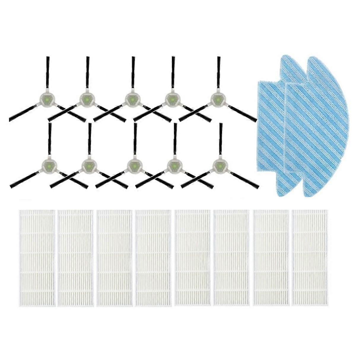 20PCS Replacement Parts for M210B M213S M210S M210 M213 Robotic Vacuum Cleaner Mop Pads HEPA Filter Side Brushes