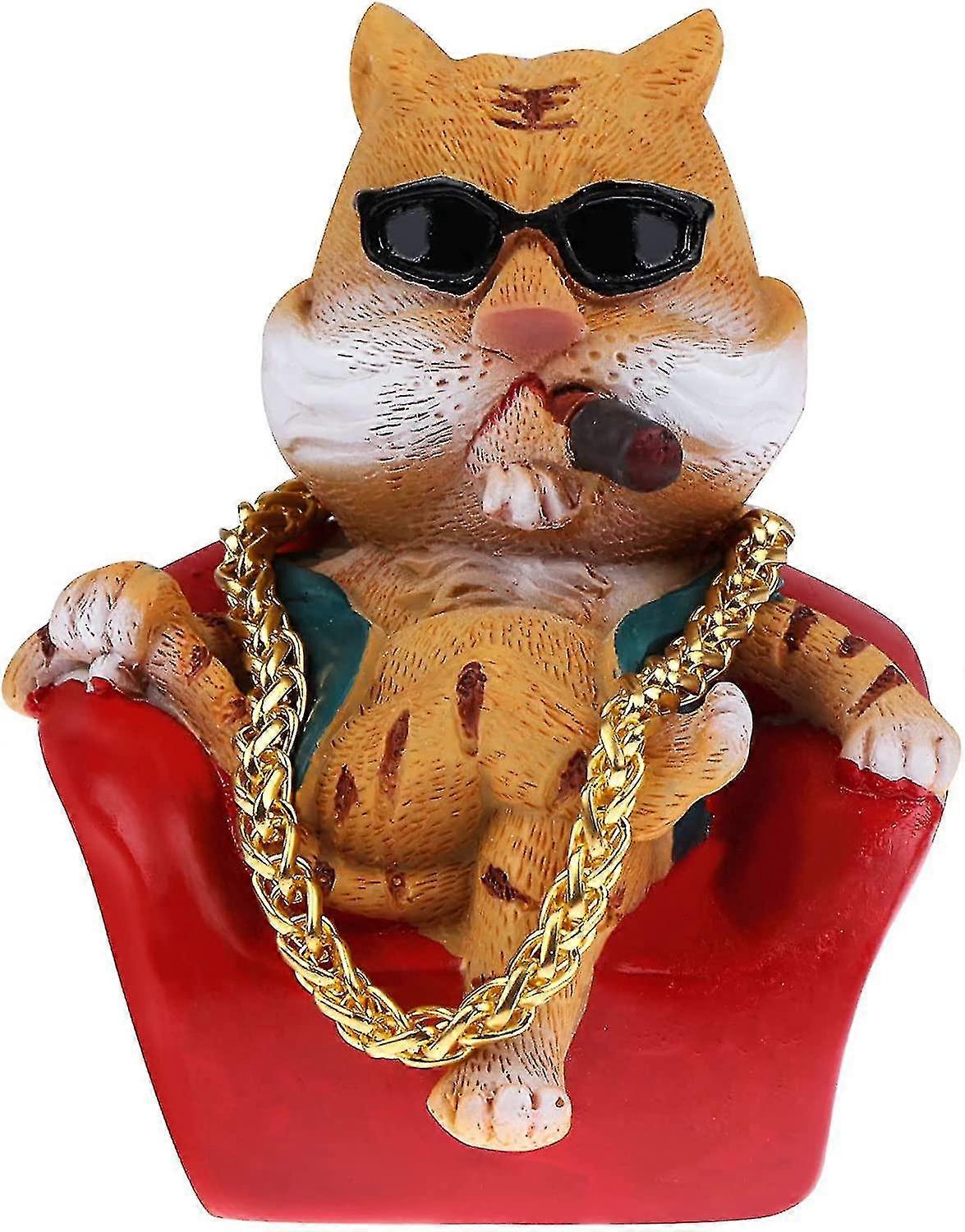 2024Tiger Jewelry Toy Tiger Statue Lucky Resin Animal Tiger Model Suitable for Zodiac Tiger Year Car Jew