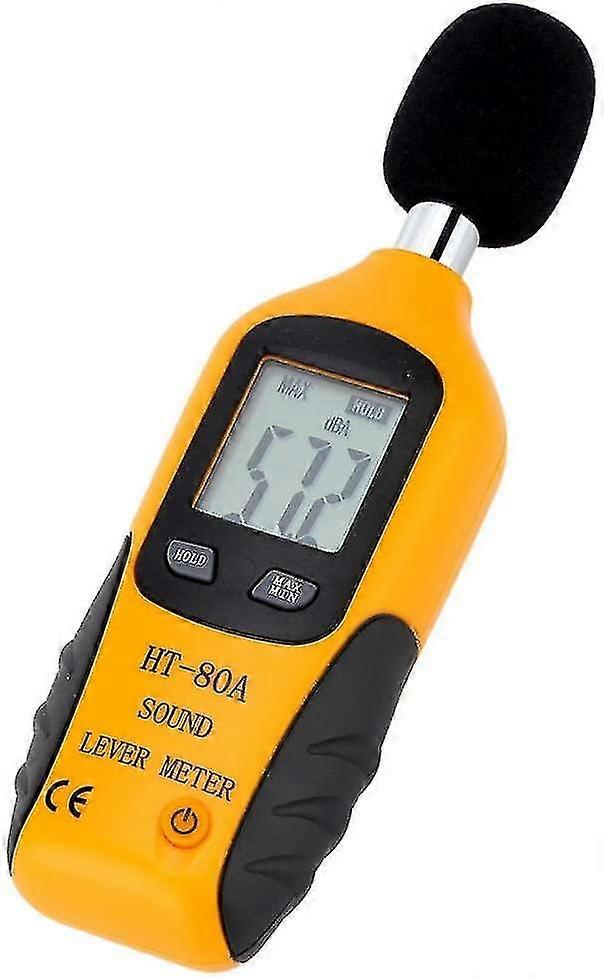 Professional Decibel Meter with Backlight Display - Includes 9V Battery