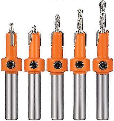 Woodworking Drill Bit Set, 5pcs Countersink, Hss Countersink Counter(8mm)