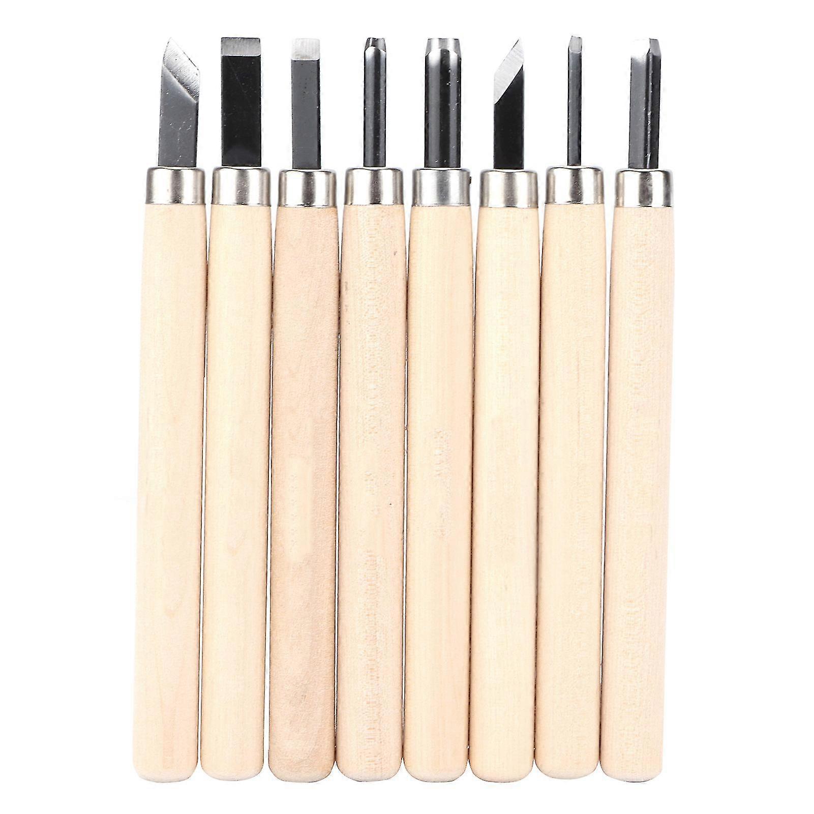 Wood Carving Knife Kit - 8pcs, DIY Craft Hand Tool for Woodworking, Soap, Clay, Rubber, Pumpkin