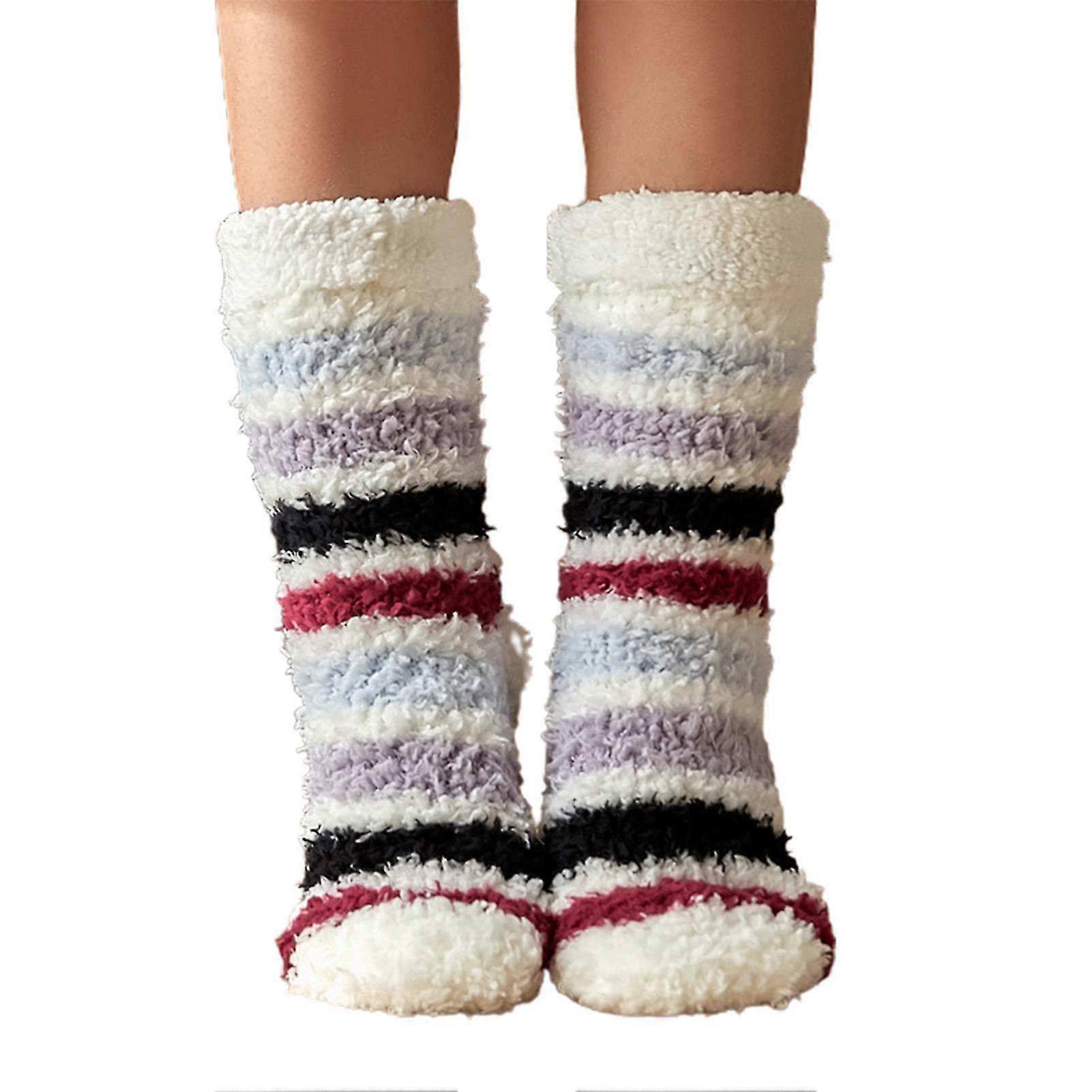 Variable socks cute colorful hair soft slippers socksRed