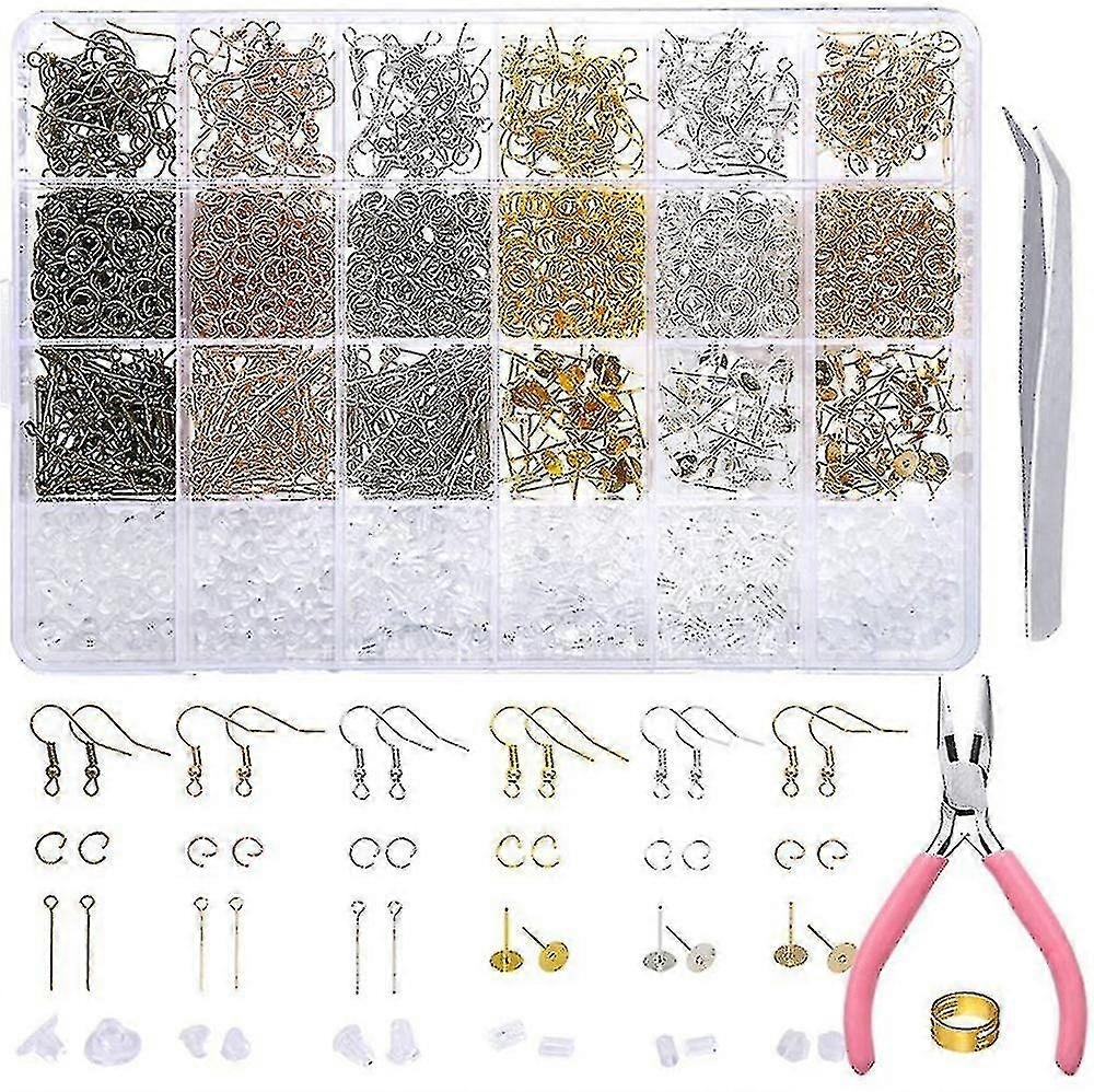 Earring Jewelry Making Kit Earring Hook Jumper Pliers Tweezers Pulling