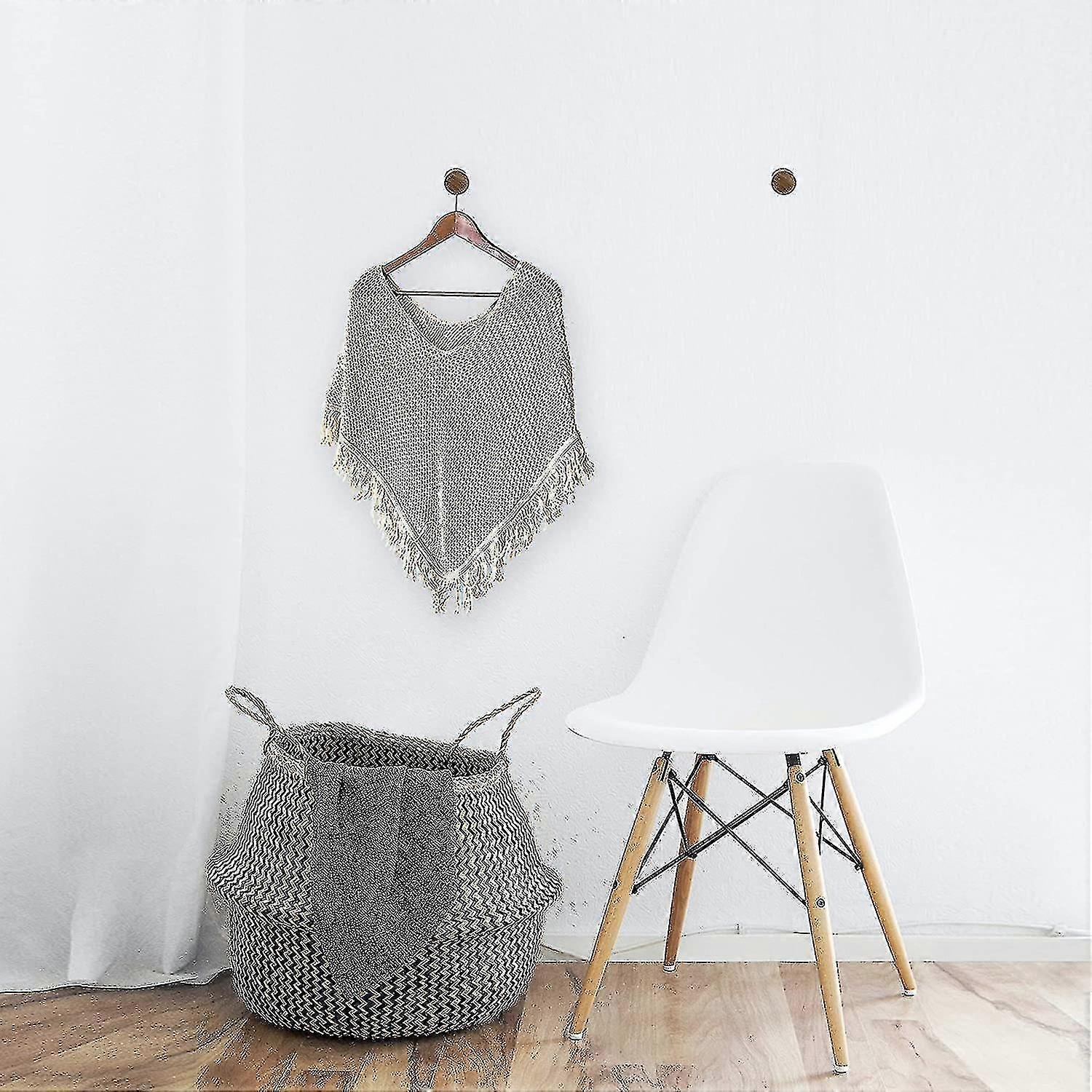 ウォールフック、ナチュラルウッドコートフックウォールマウント(4個パック)