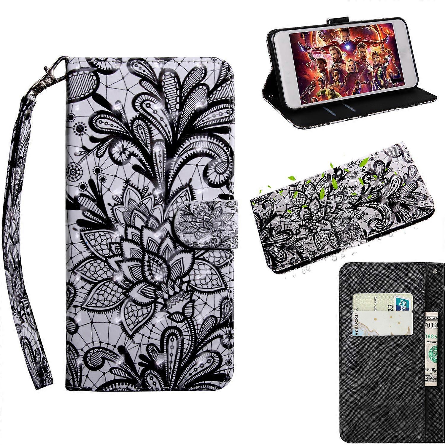 Light Spot Decor Patterned Wallet Leather Stand Case for Huawei Honor 10 Lite / P Smart (2019)