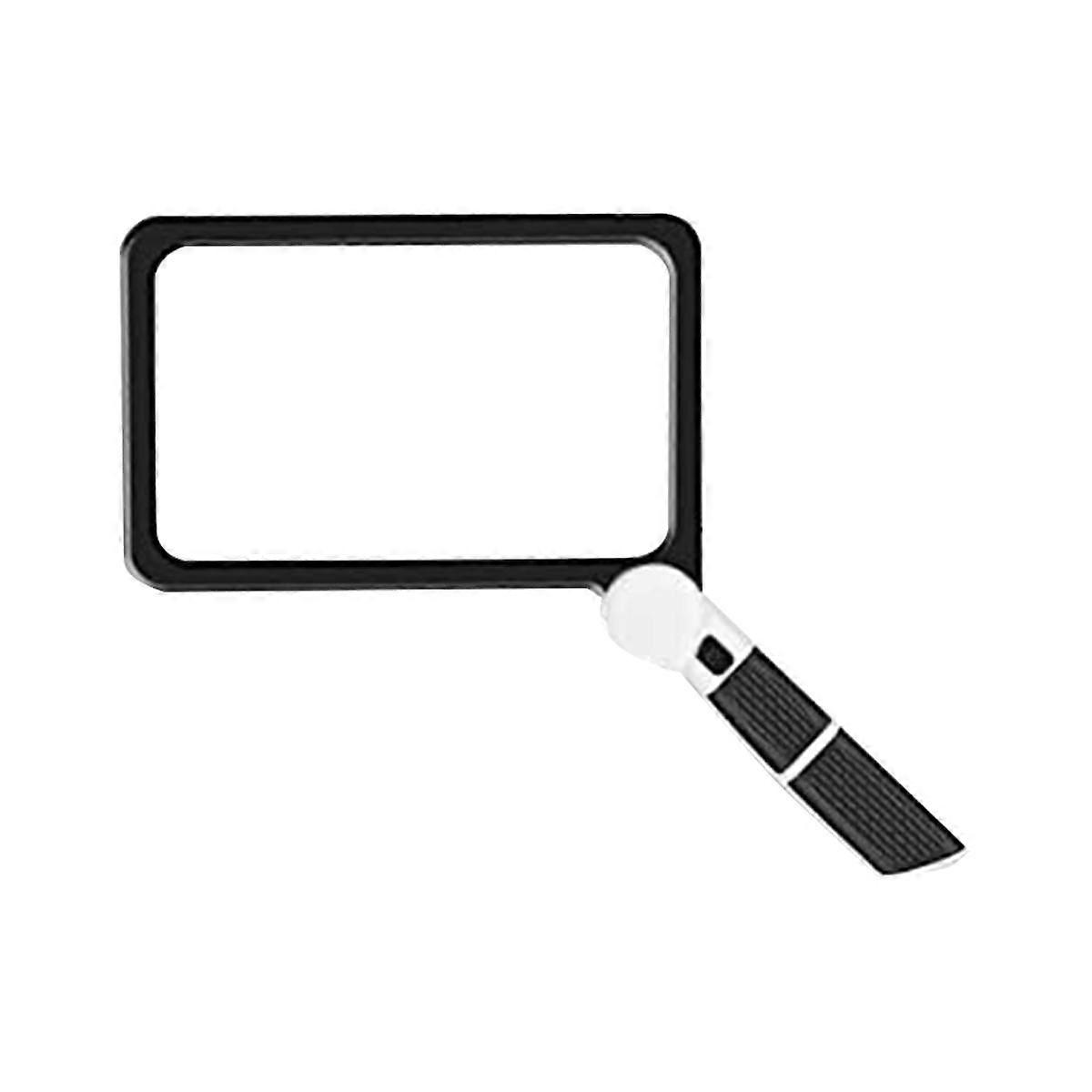 Loupe pleine page 5X pour la lecture, loupe lumineuse pliante avec 48 lumières LED, rectangule