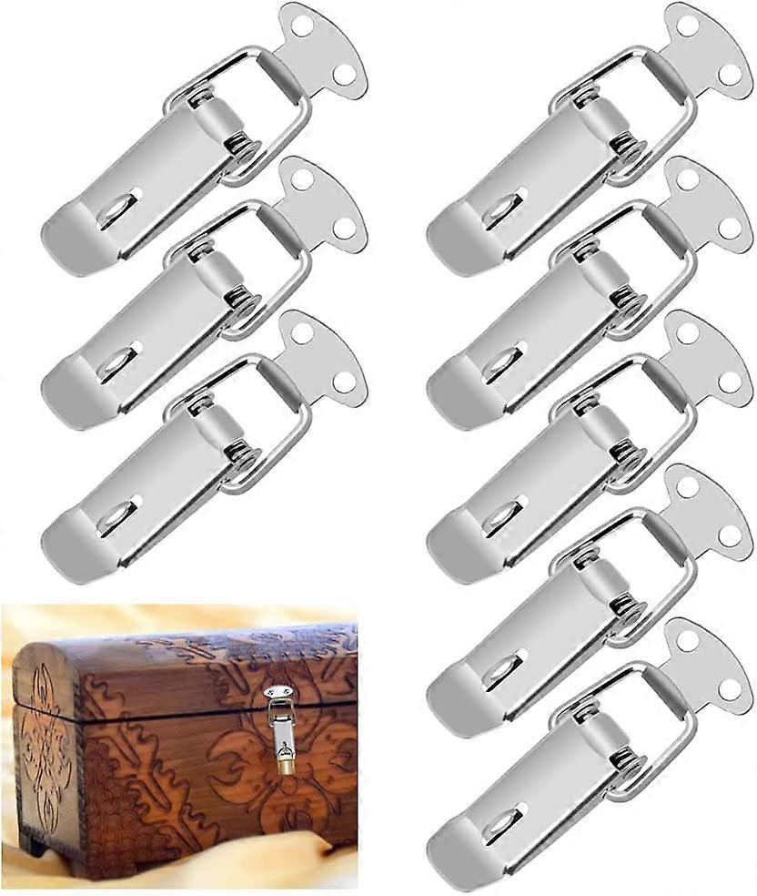 8 Sets Spring Loaded Toggle Latch, Healwe Stainless Steel Catch Clamp Clips