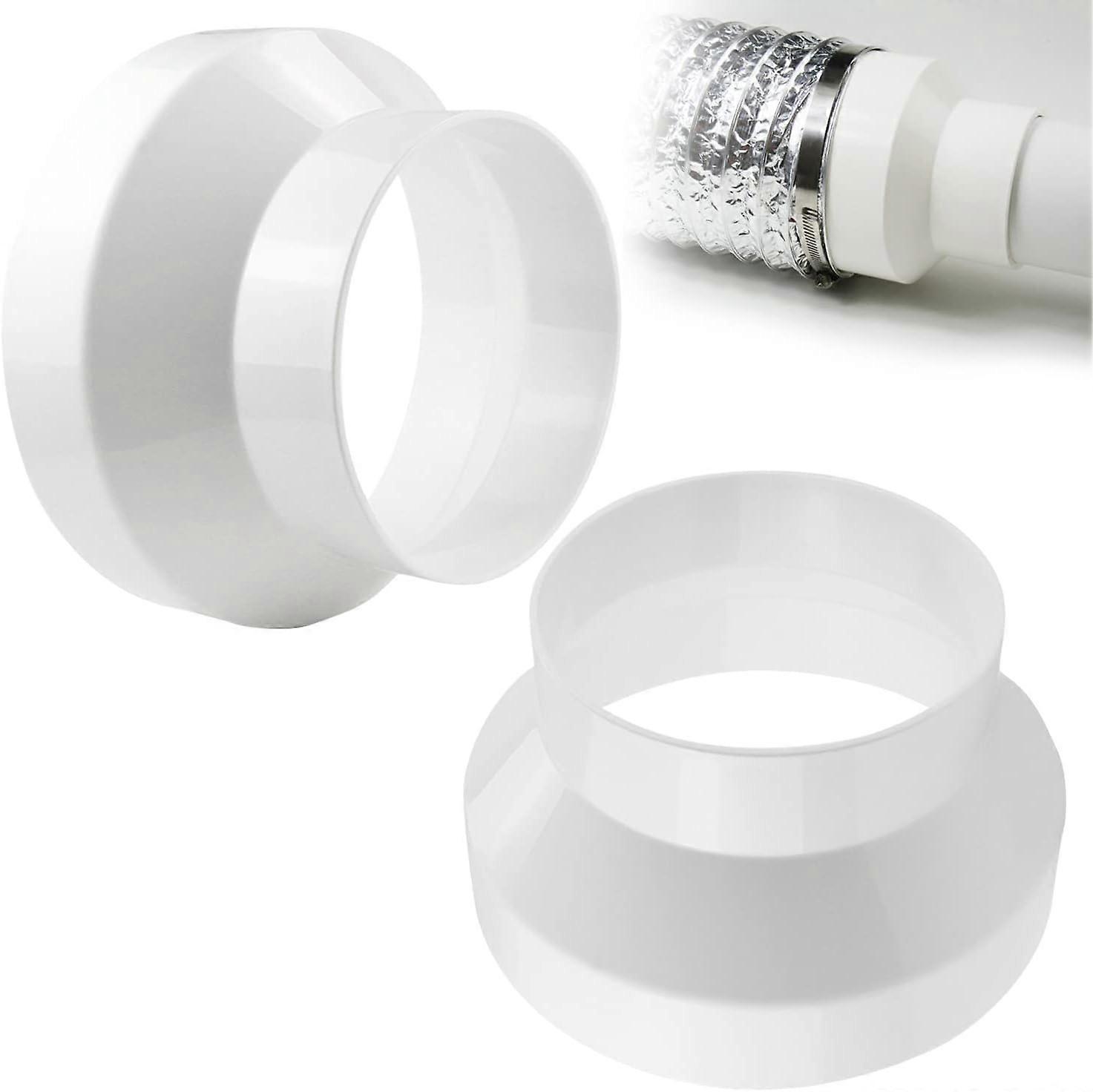 2pcs ABS Duct Reducer Ducting Adapter 150mm to 100mm Ventilation Reducing for Air Extractor Ventilation Duct