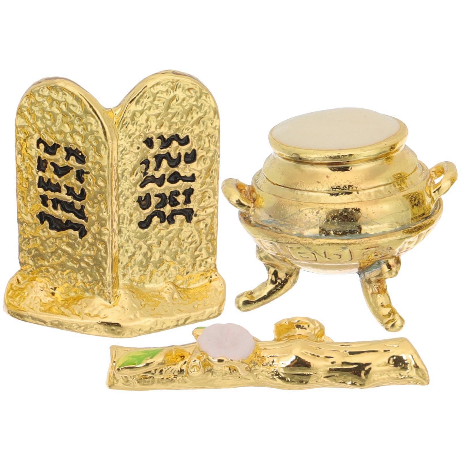 1 مجموعة من زخرفة سطح المكتب الحرف المعدنية عصا معدنية زخرفة جرة معدنية