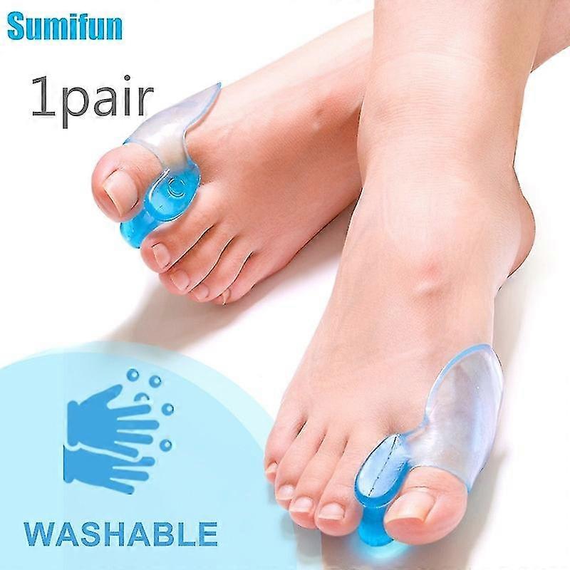 2pcs Silicone Gel Thumb Corrector Bunion Little Toe Protector Separator Hallux Valgus