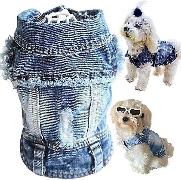 Carino Cane Giacca Jeans, Cool Blue Pet Denim Cappotto Costume, Moda Cane  Cucciolo Vestiti T-Shirt,